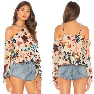 Tularosa Syrah ombré floral blouse small